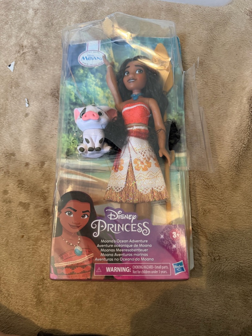 Disney Princess Moana Playset Packaging - Teal & Coral Artwork